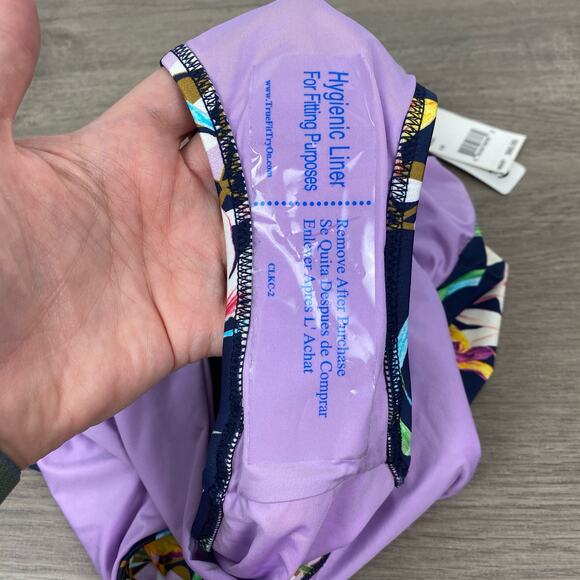 Trina Turk Blue Tropical Fiji Floral Ruffle Top Sz.12 Bottoms Sz.14 NWT - Picture 15 of 16